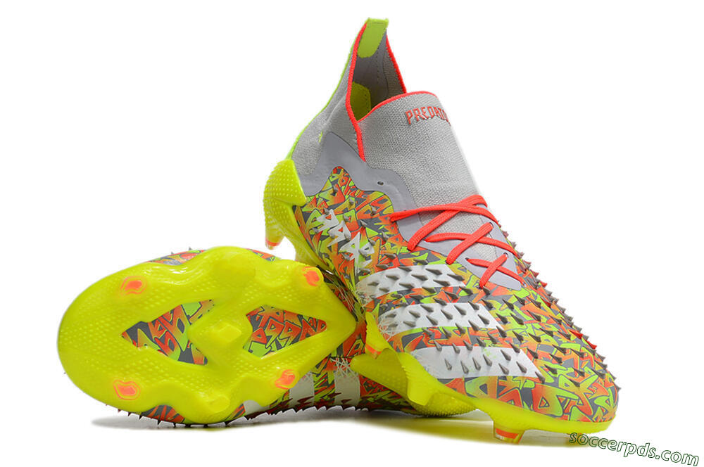 Adidas Predator Freak.1 FG High-Tops Football Boots - Grey/Yellow/Orange 3