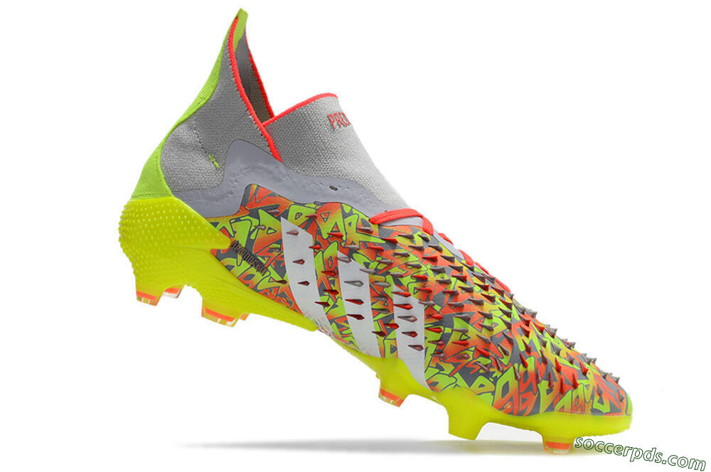 Adidas Predator Freak.1 FG High-Tops Football Boots - Grey/Yellow/Orange 4