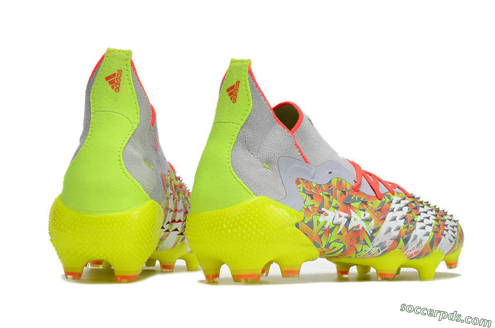Adidas Predator Freak.1 FG High-Tops Football Boots - Grey/Yellow/Orange 6