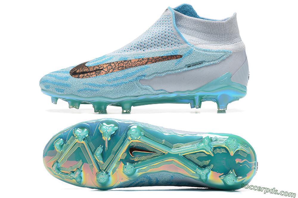 Nike Phantom GX Elite FG High-Tops Football Boots - Blue/White/Brown/Black 0