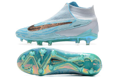 Nike Phantom GX Elite FG High-Tops Football Boots - Blue/White/Brown/Black