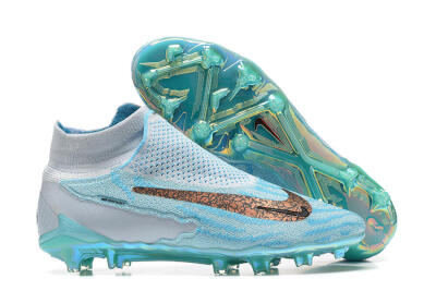 Nike Phantom GX Elite FG High-Tops Football Boots - Blue/White/Brown/Black