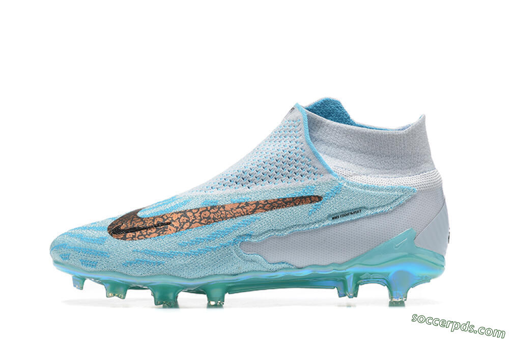 Nike Phantom GX Elite FG High-Tops Football Boots - Blue/White/Brown/Black 2
