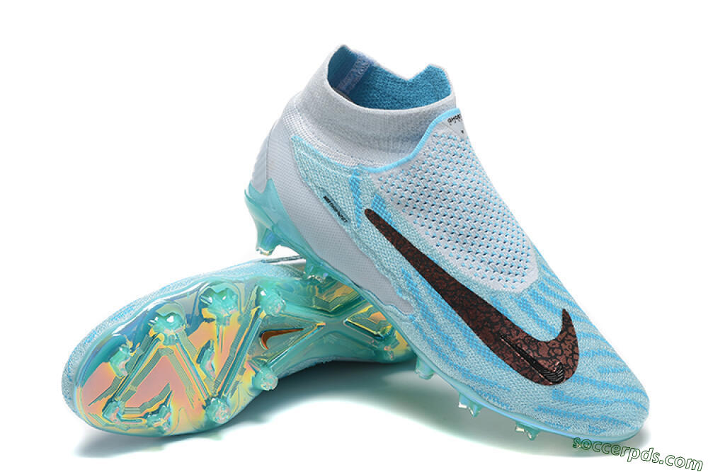 Nike Phantom GX Elite FG High-Tops Football Boots - Blue/White/Brown/Black 4