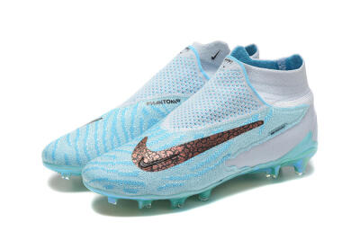 Nike Phantom GX Elite FG High-Tops Football Boots - Blue/White/Brown/Black