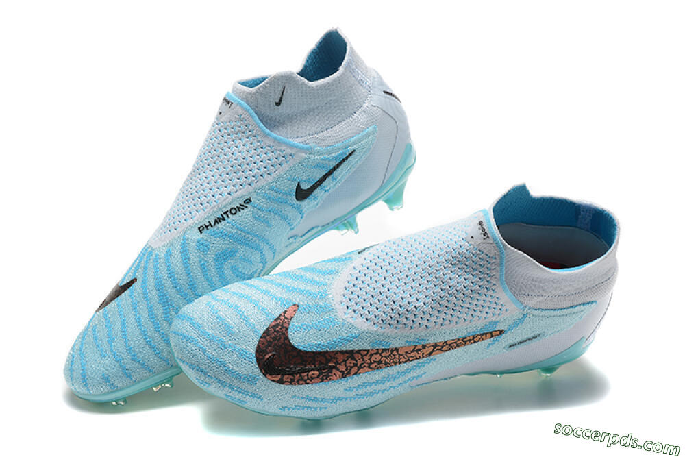 Nike Phantom GX Elite FG High-Tops Football Boots - Blue/White/Brown/Black 6