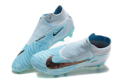 Nike Phantom GX Elite FG High-Tops Football Boots - Blue/White/Brown/Black