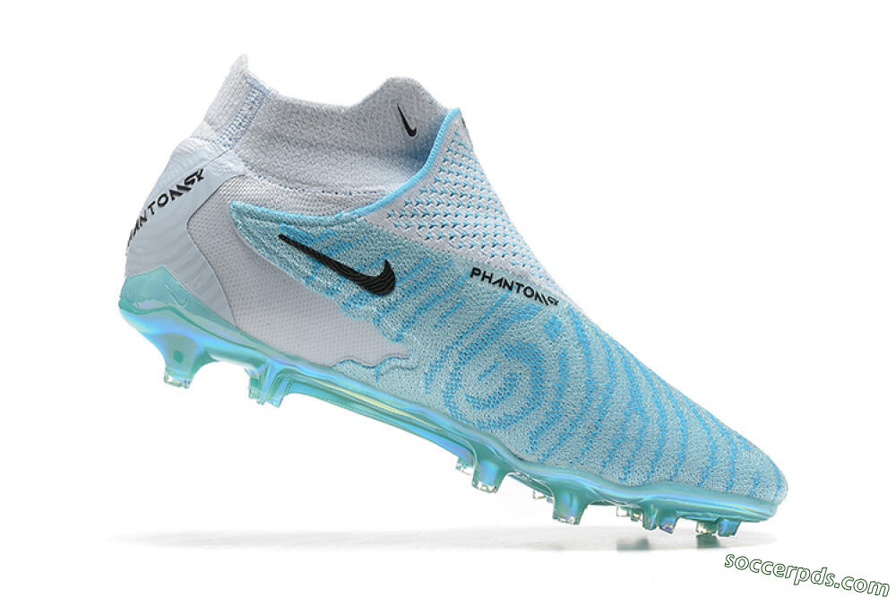 Nike Phantom GX Elite FG High-Tops Football Boots - Blue/White/Brown/Black 7