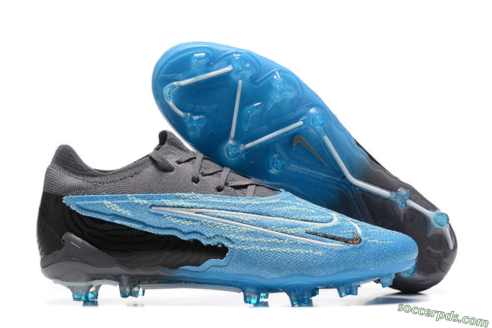 Nike Phantom GX Elite FG Low-Tops Football Boots - Blue/Grey/White 1