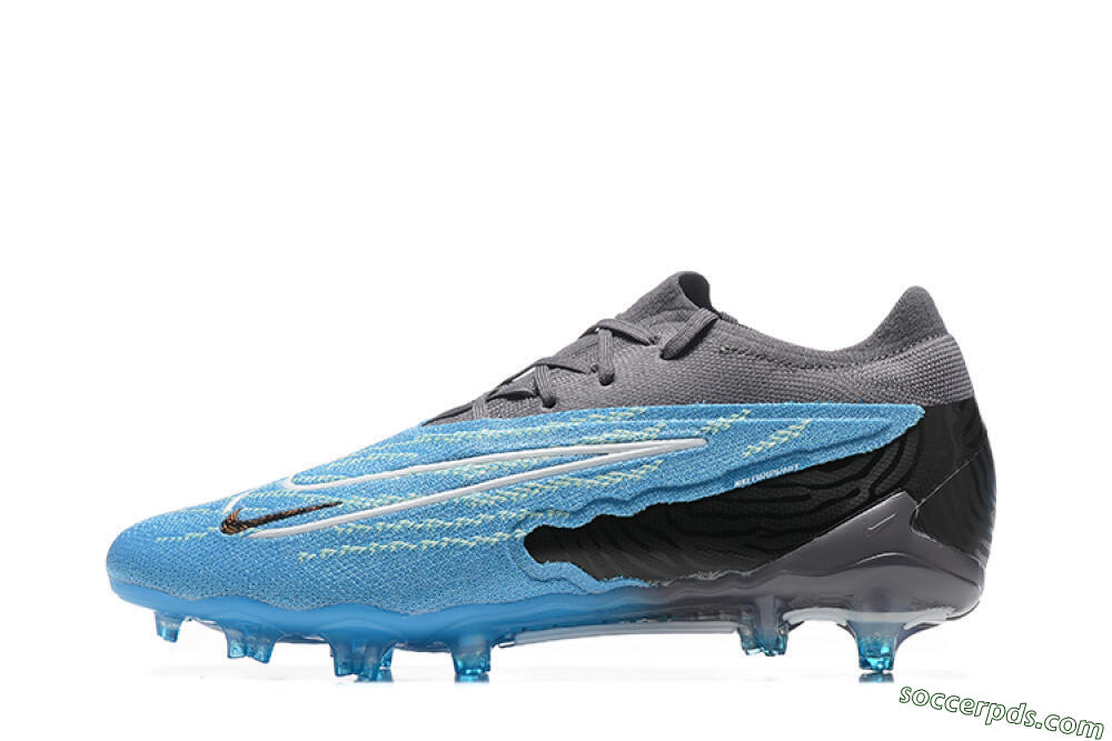Nike Phantom GX Elite FG Low-Tops Football Boots - Blue/Grey/White 2