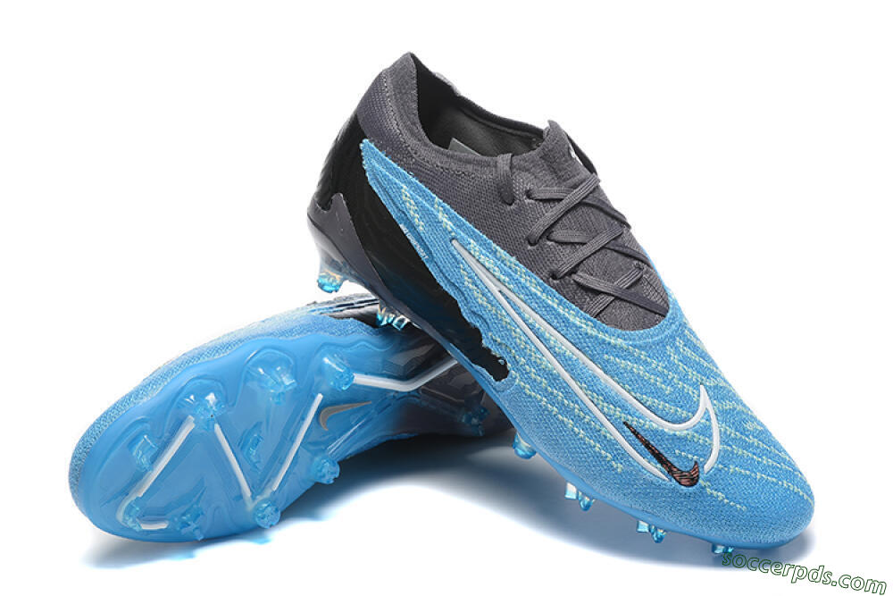 Nike Phantom GX Elite FG Low-Tops Football Boots - Blue/Grey/White 4