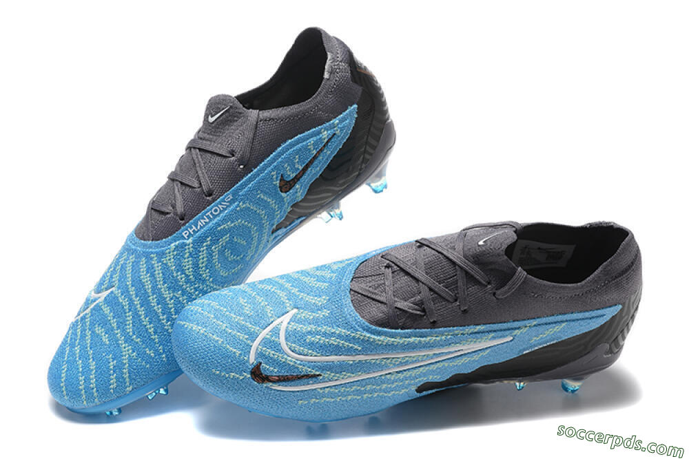 Nike Phantom GX Elite FG Low-Tops Football Boots - Blue/Grey/White 6