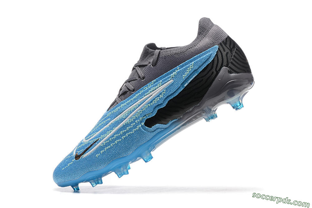 Nike Phantom GX Elite FG Low-Tops Football Boots - Blue/Grey/White 8