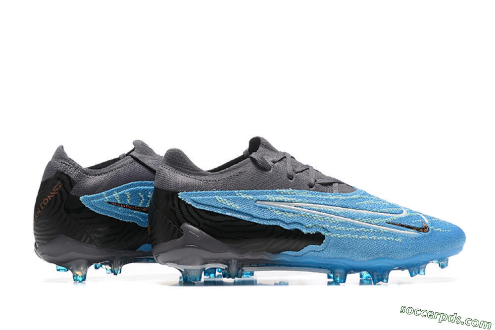 Nike Phantom GX Elite FG Low-Tops Football Boots - Blue/Grey/White 9