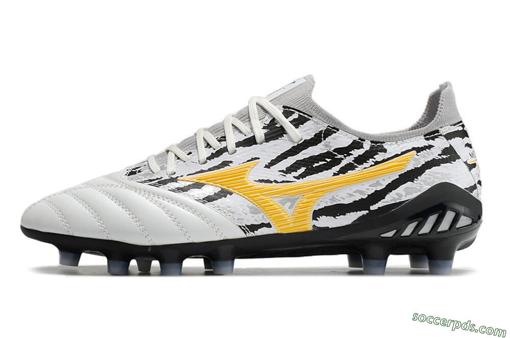 Mizuno Morelia Neo 3 Made in Japan FG Low-Tops Football Boots - White/Black/Yellow 2