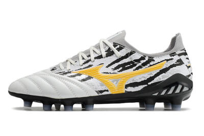 Mizuno Morelia Neo 3 Made in Japan FG Low-Tops Football Boots - White/Black/Yellow