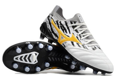 Mizuno Morelia Neo 3 Made in Japan FG Low-Tops Football Boots - White/Black/Yellow