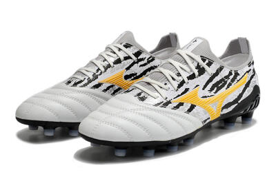 Mizuno Morelia Neo 3 Made in Japan FG Low-Tops Football Boots - White/Black/Yellow