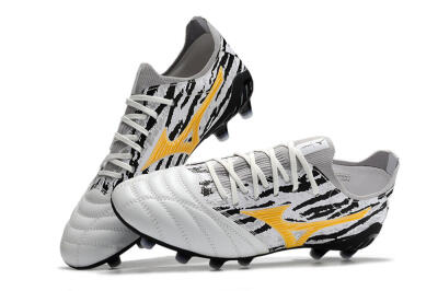 Mizuno Morelia Neo 3 Made in Japan FG Low-Tops Football Boots - White/Black/Yellow