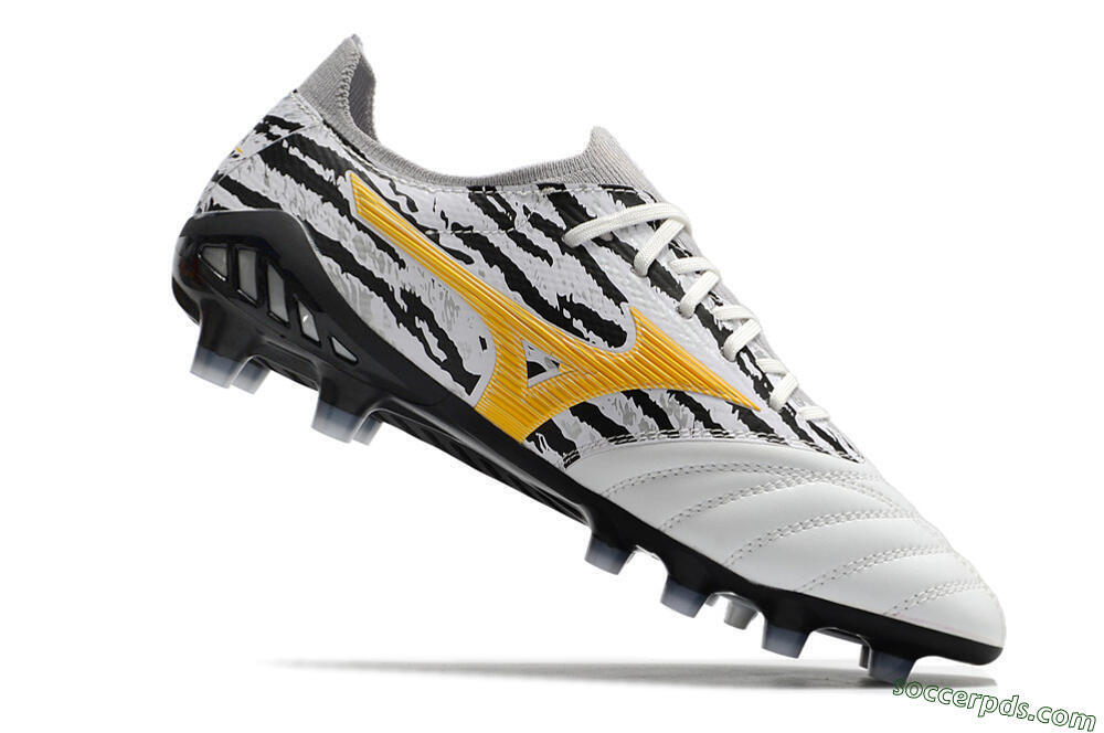 Mizuno Morelia Neo 3 Made in Japan FG Low-Tops Football Boots - White/Black/Yellow 7