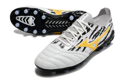 Mizuno Morelia Neo 3 Made in Japan FG Low-Tops Football Boots - White/Black/Yellow