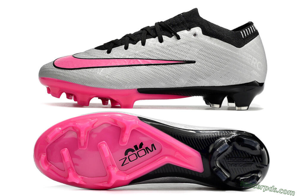 Nike Mercurial Vapor 15 Elite FG Low-Tops Football Boots - Silver/Black/Pink 0