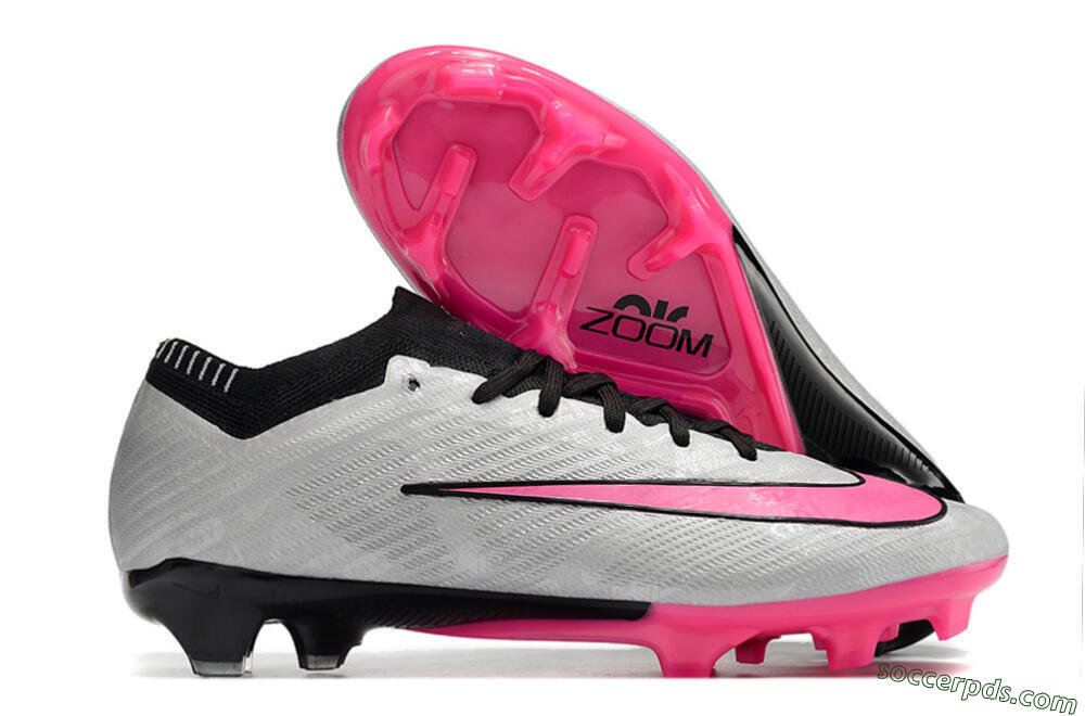 Nike Mercurial Vapor 15 Elite FG Low-Tops Football Boots - Silver/Black/Pink 1