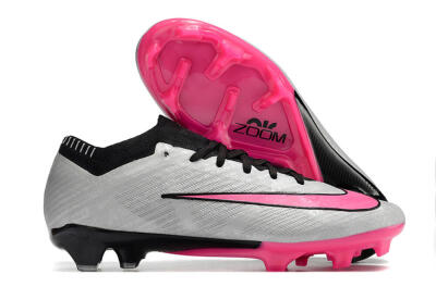 Nike Mercurial Vapor 15 Elite FG Low-Tops Football Boots - Silver/Black/Pink