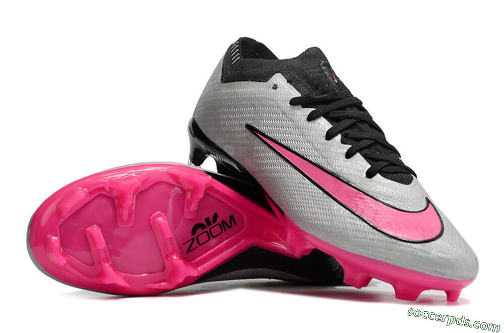 Nike Mercurial Vapor 15 Elite FG Low-Tops Football Boots - Silver/Black/Pink 3