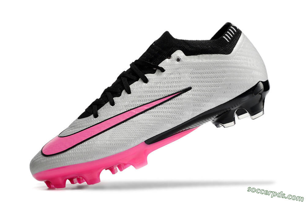 Nike Mercurial Vapor 15 Elite FG Low-Tops Football Boots - Silver/Black/Pink 5