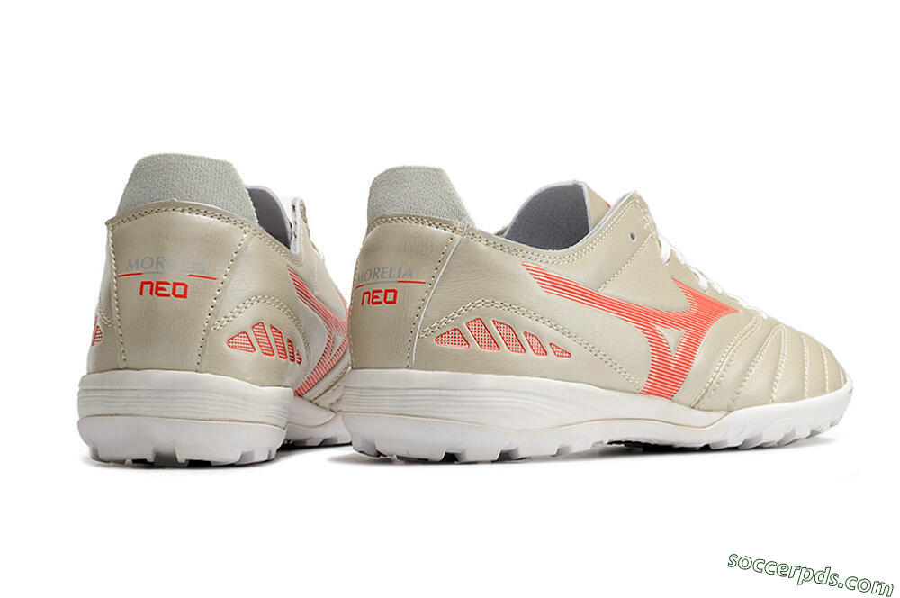 Mizuno Morelia Neo 3 Pro TF Low-Tops Football Shoes - White/Red 9