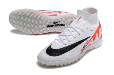 Nike Air Zoom Mercurial Superfly 9 Elite TF High-Tops Football Shoes - White/Black/Red