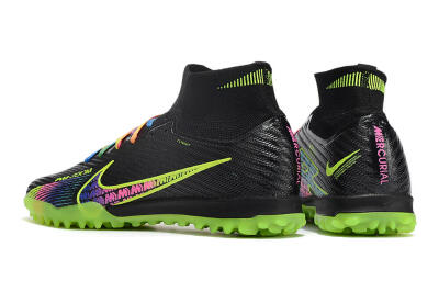Nike Air Zoom Mercurial Superfly 9 Elite TF High-Tops Football Shoes - Black/Green/Pink