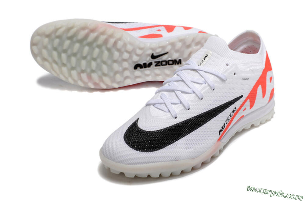 Nike Air Zoom Mercurial Vapor 15 Elite TF Low-Tops Football Shoes - White/Black/Red 3