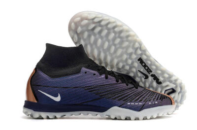 Nike Air Zoom Mercurial Superfly 9 Elite TF High-Tops Football Shoes - Purple/Black