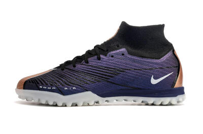 Nike Air Zoom Mercurial Superfly 9 Elite TF High-Tops Football Shoes - Purple/Black