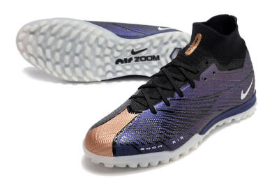 Nike Air Zoom Mercurial Superfly 9 Elite TF High-Tops Football Shoes - Purple/Black