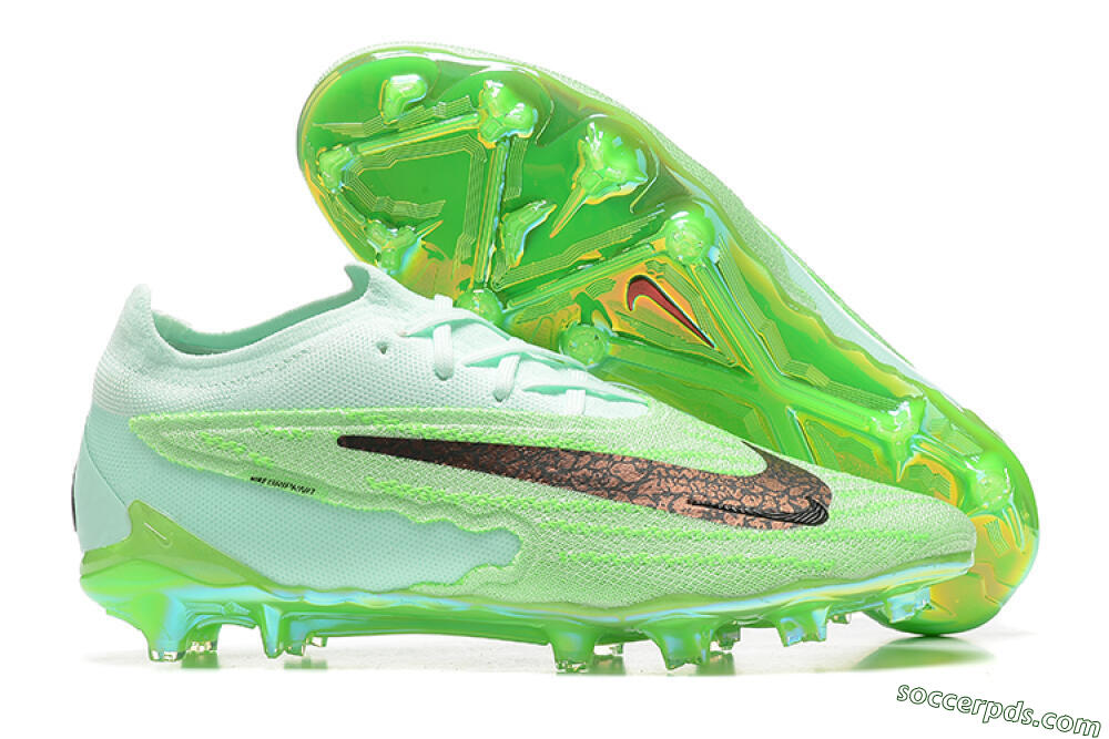 Nike Phantom GX Elite FG Low-Tops Football Boots - Green/Black 1
