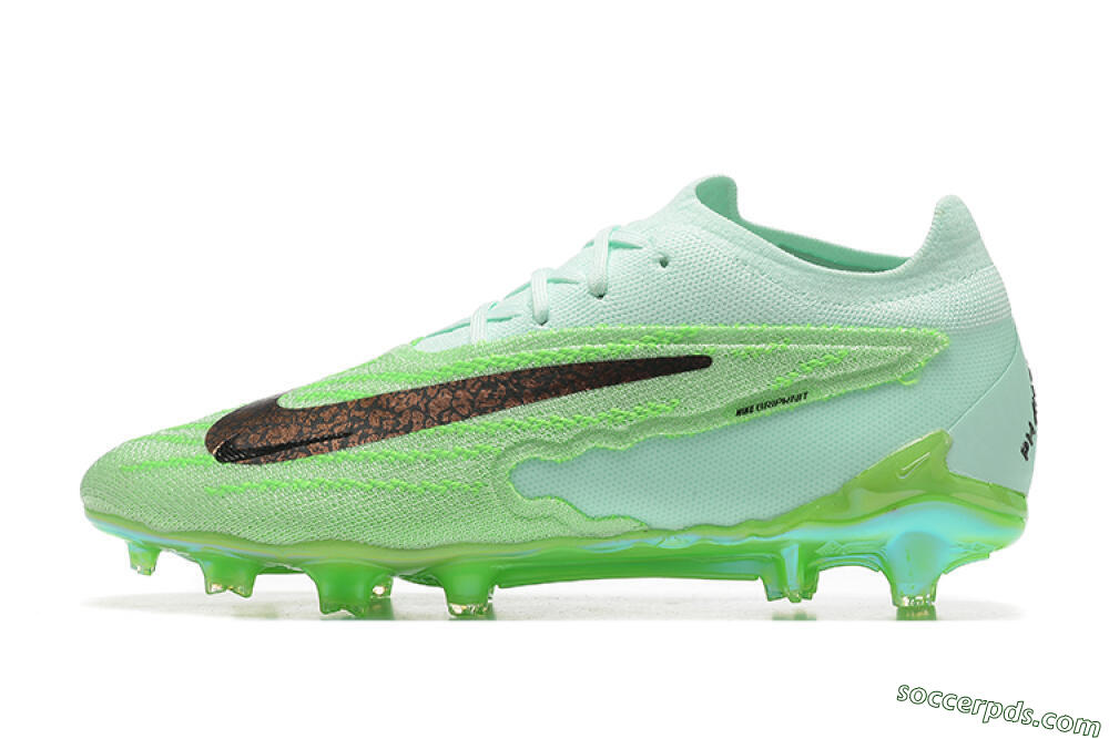 Nike Phantom GX Elite FG Low-Tops Football Boots - Green/Black 2