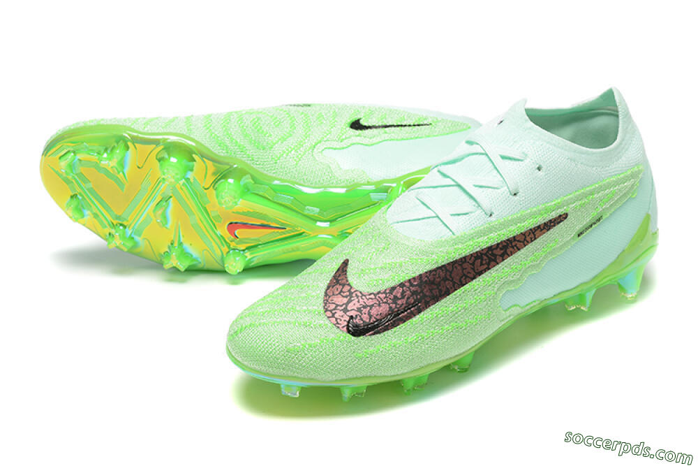 Nike Phantom GX Elite FG Low-Tops Football Boots - Green/Black 3