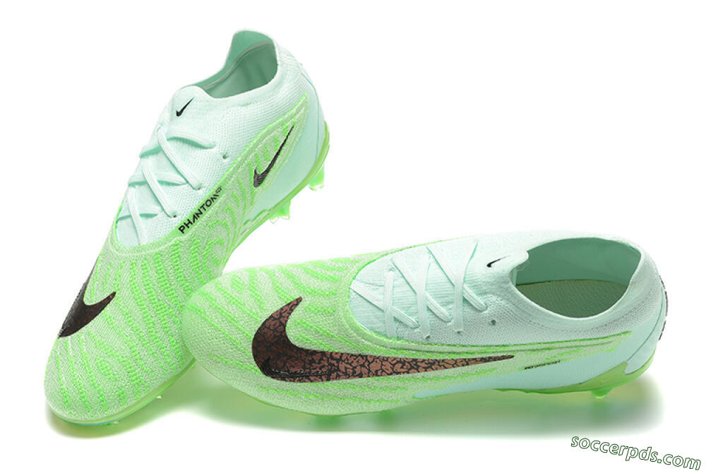 Nike Phantom GX Elite FG Low-Tops Football Boots - Green/Black 5