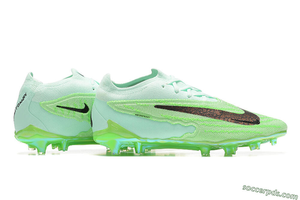 Nike Phantom GX Elite FG Low-Tops Football Boots - Green/Black 8