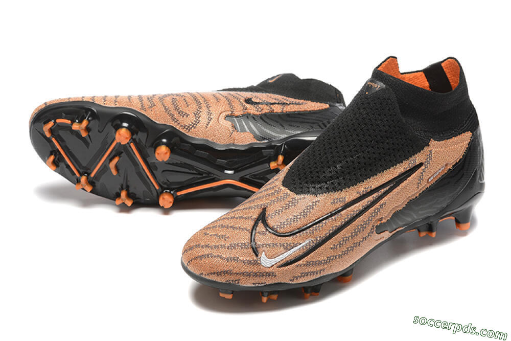 Nike Phantom GX Elite DF AG High-Tops Football Boots - Brown/Black 3