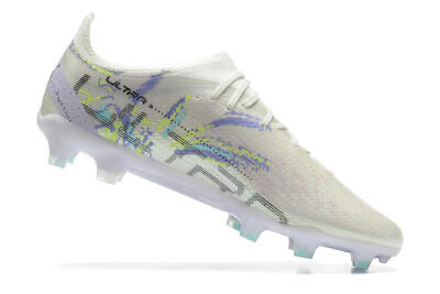 Puma Ultra Ultimate FG Low-Tops Football Boots - White/Black/Yellow/Purple