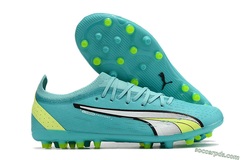 Puma Ultra Ultimate MG Low-Tops Football Boots - Blue/Yellow/Silver 1