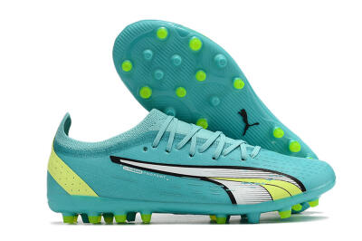 Puma Ultra Ultimate MG Low-Tops Football Boots - Blue/Yellow/Silver