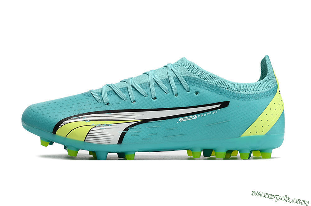 Puma Ultra Ultimate MG Low-Tops Football Boots - Blue/Yellow/Silver 2