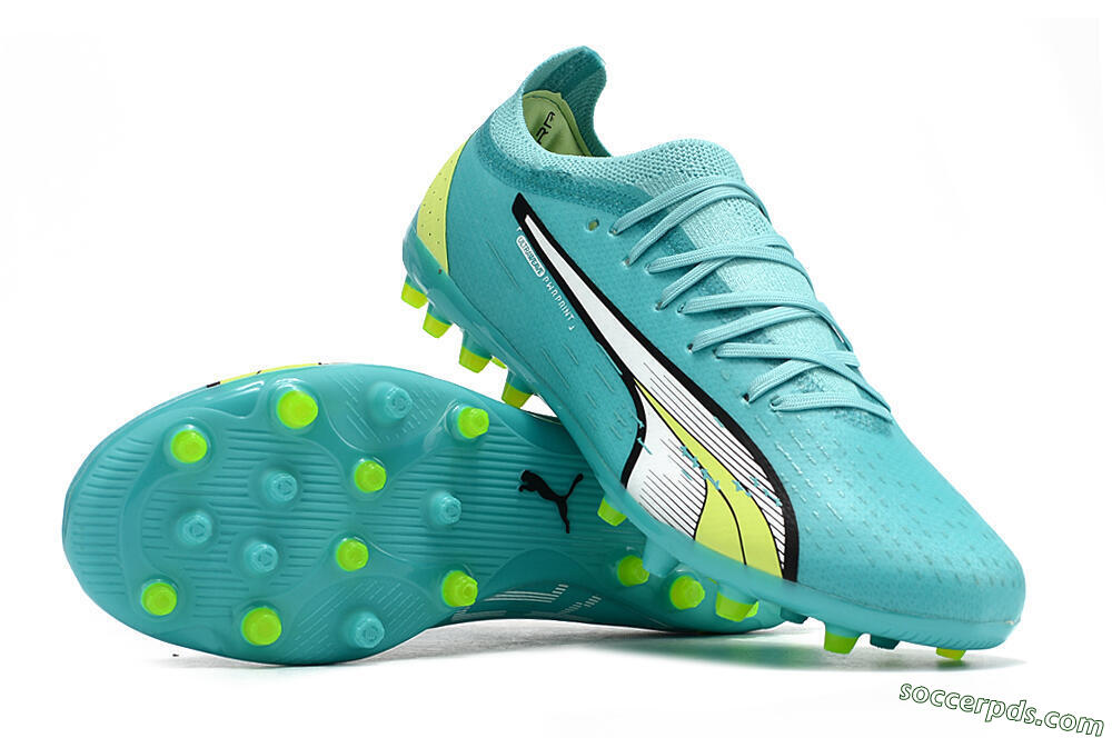 Puma Ultra Ultimate MG Low-Tops Football Boots - Blue/Yellow/Silver 3