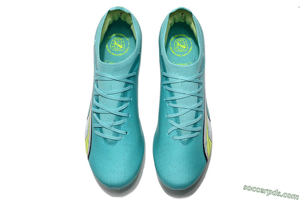 Puma Ultra Ultimate MG Low-Tops Football Boots - Blue/Yellow/Silver 4