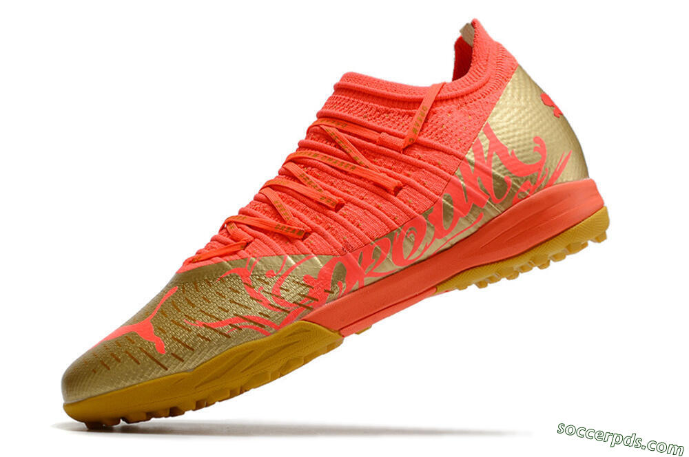 Puma Future Z 1.3 Instinct TF Low-Tops Football Shoes - Red/Gold 7